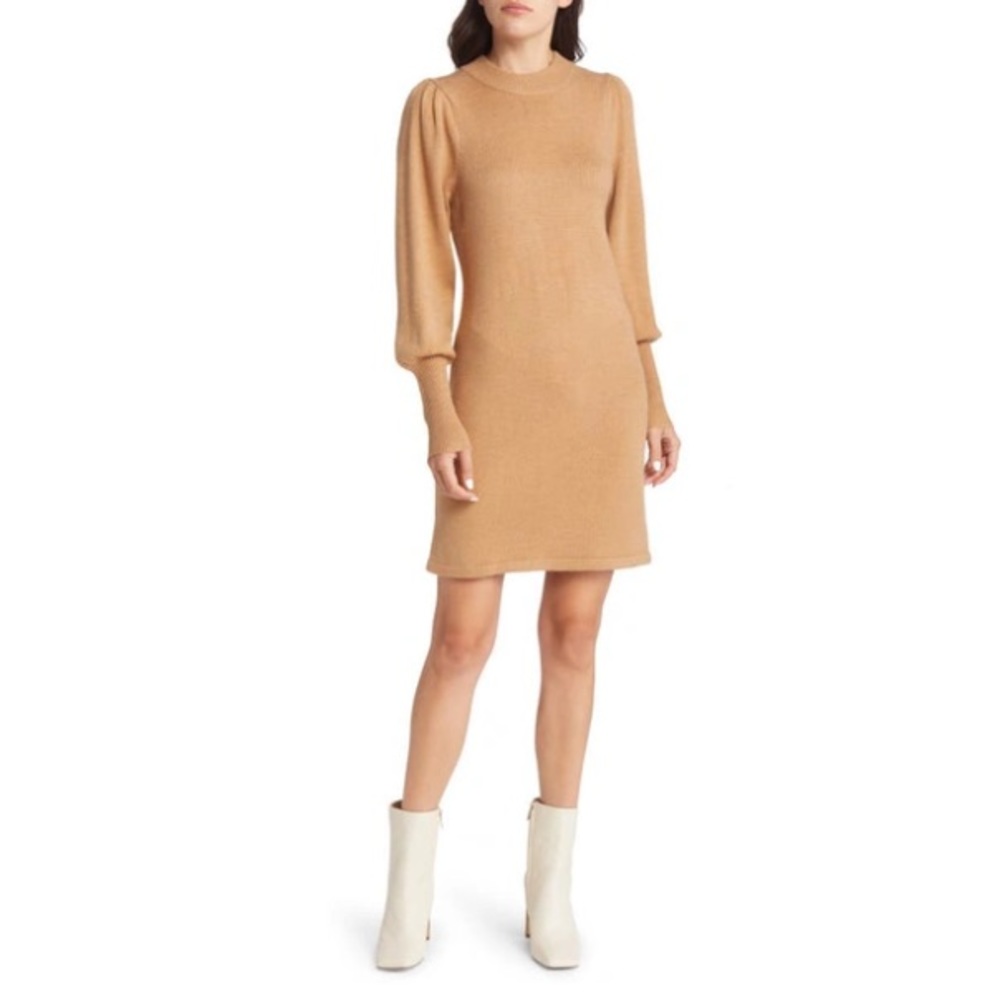 French Connection Balloon Sleeve Sweater Dress